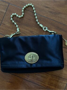 Coach Balck Satin Shoulder Bag